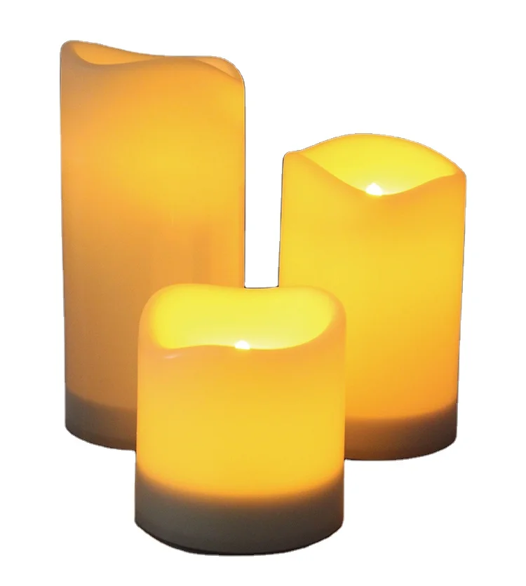 Factory Wholesale Cheap Price Festival Yellow Flashing Flameless Plastic Solar Powered Decorative Led Candle Light