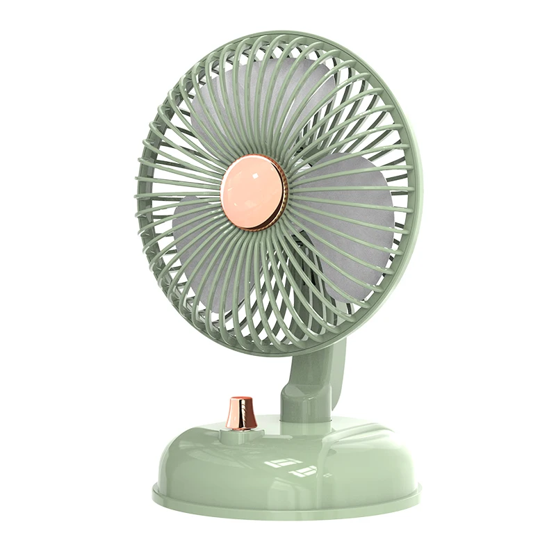 2024 New Custom Retro Desktop Automatic Rotating Rocker Head Stepless Speed Change Large Wind air Circulation Fan
