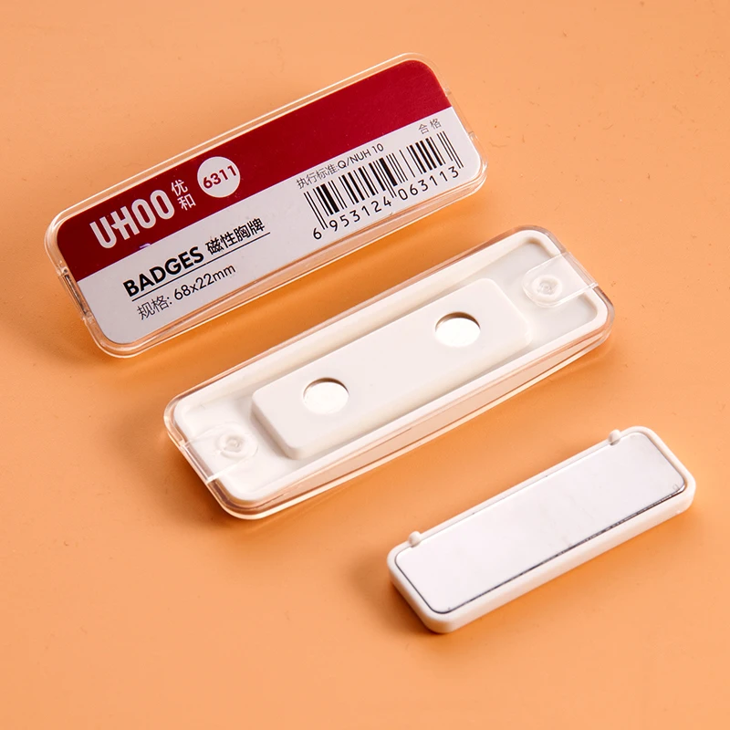 uhoo 6311 and 6312 name tag badge arched  magnetic holders badge for work tag name