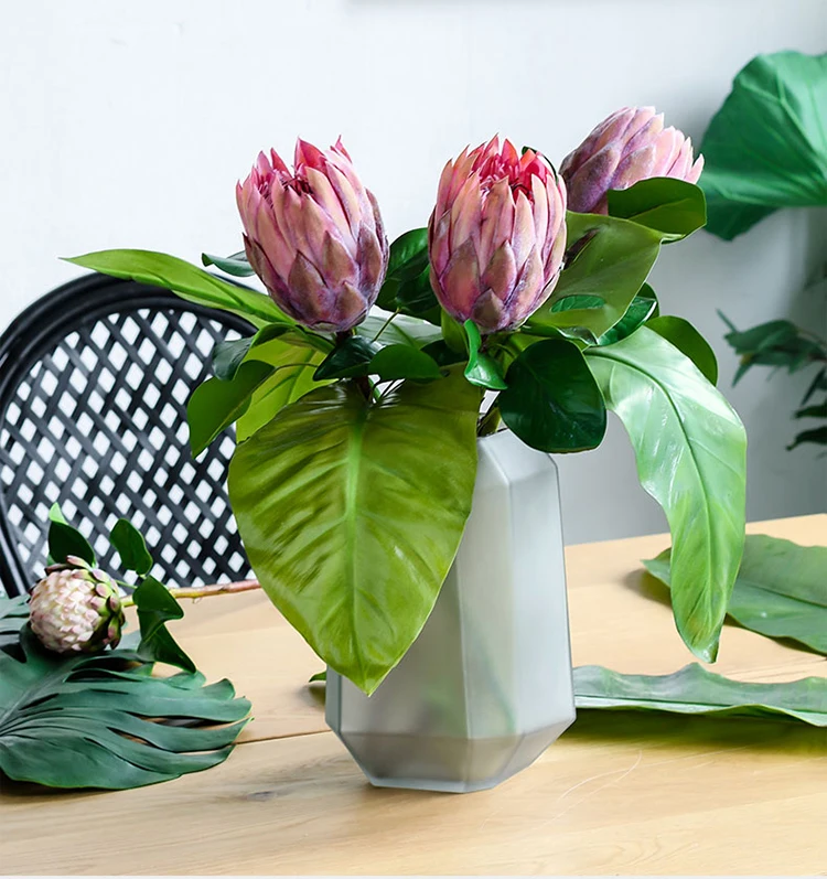 Flower king Brand factory direct wholesale King protea cynaroides artificial Hand Made protea flower giant artificial flower