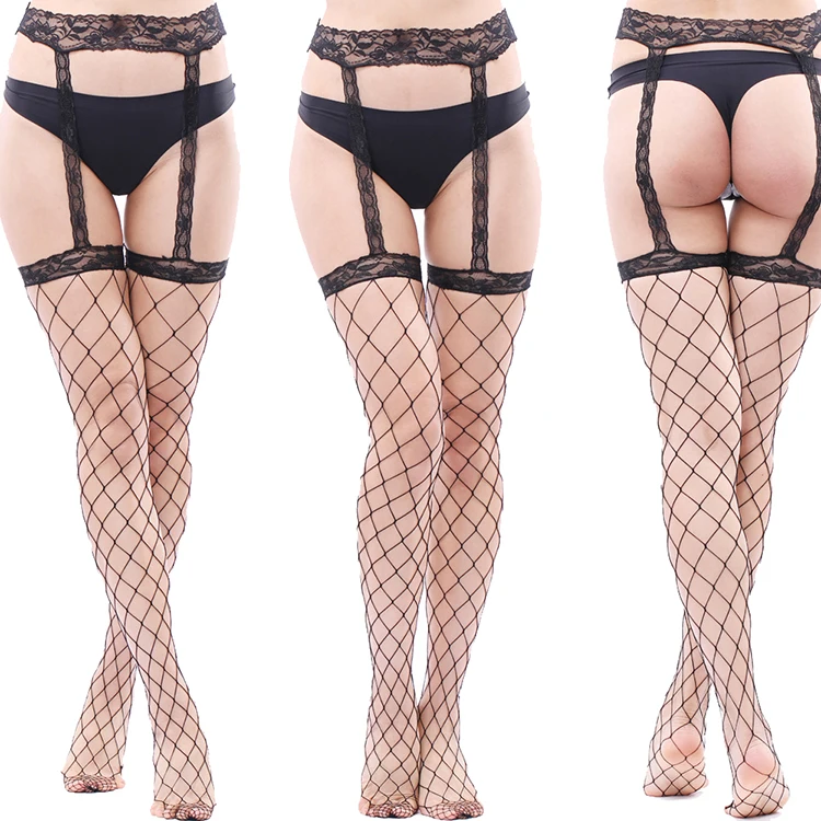 
2021 Fashion High Waist Sexy Hole Stockings Lady Panty Nude Fishnet Pantyhose Black Seamless Pantyhose 