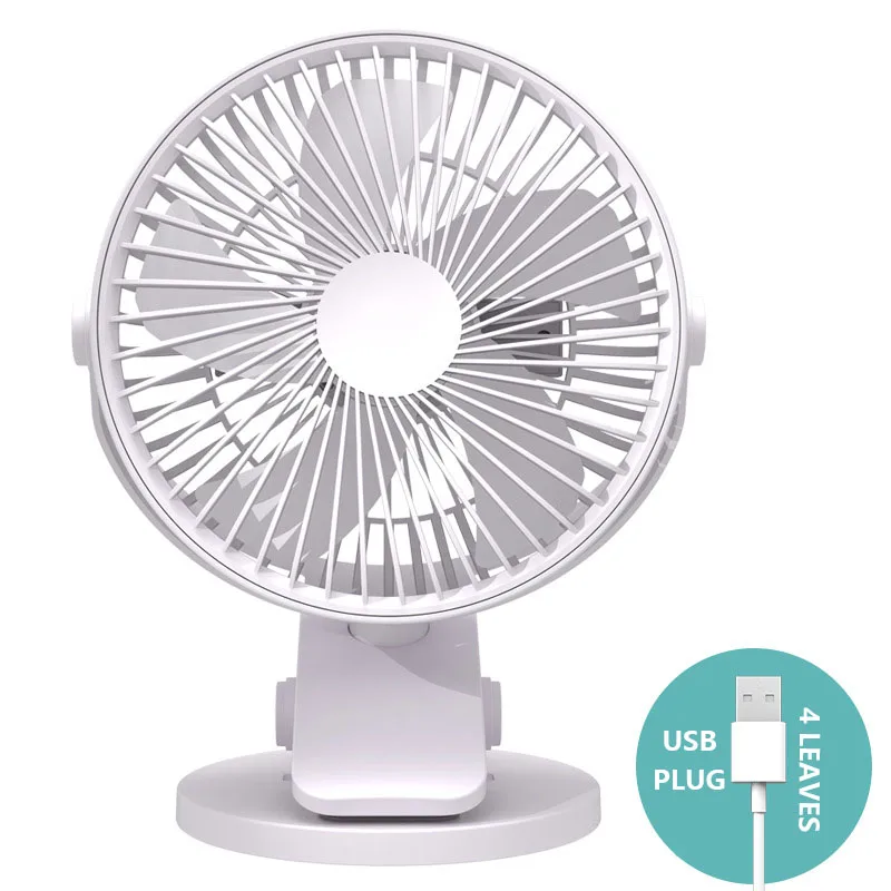 All copper brushless motor Mini USB Plug Portable Fan for Baby Stroller Battery Operated Clip on Mini Desk Fan
