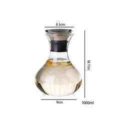 Thermo Clear Glass Water Jug Carafe Pitcher with Stainless Steel Flow Lid for Milk, Coffee, Serving Wine, Homemade Ice Tea