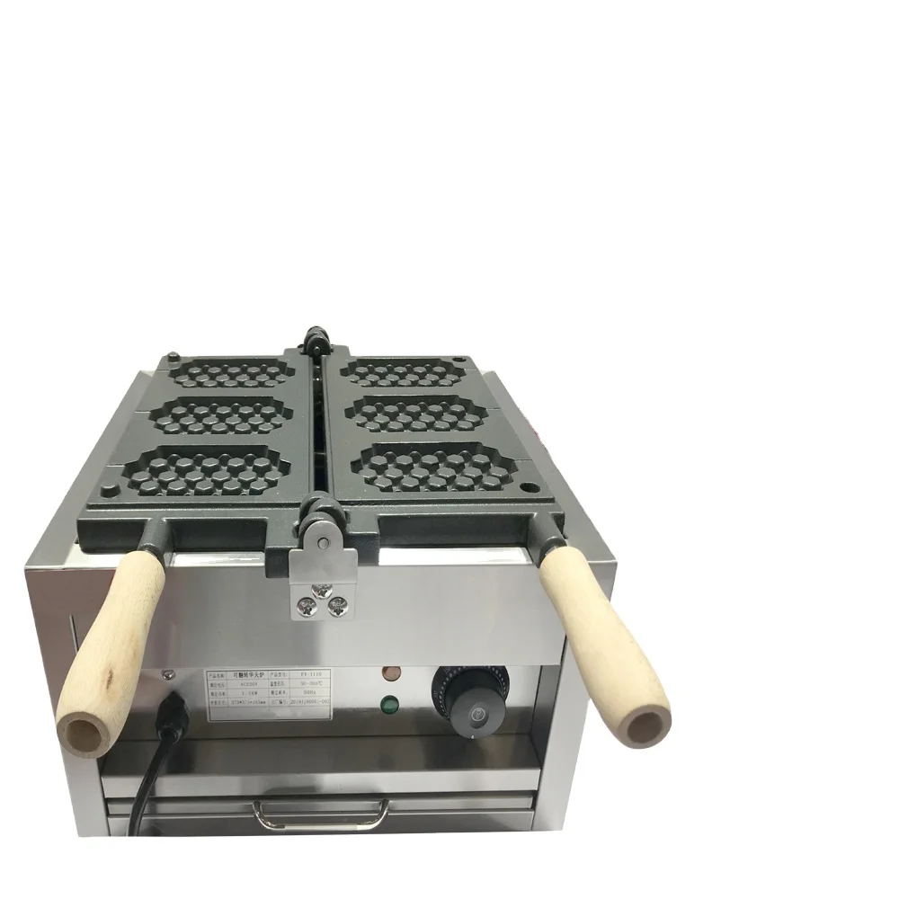 Commercial Waffles On A Stick Maker Honeycomb Waffle Machine Bubble Egg Cake Oven Electric Waffle Pops Making Pan