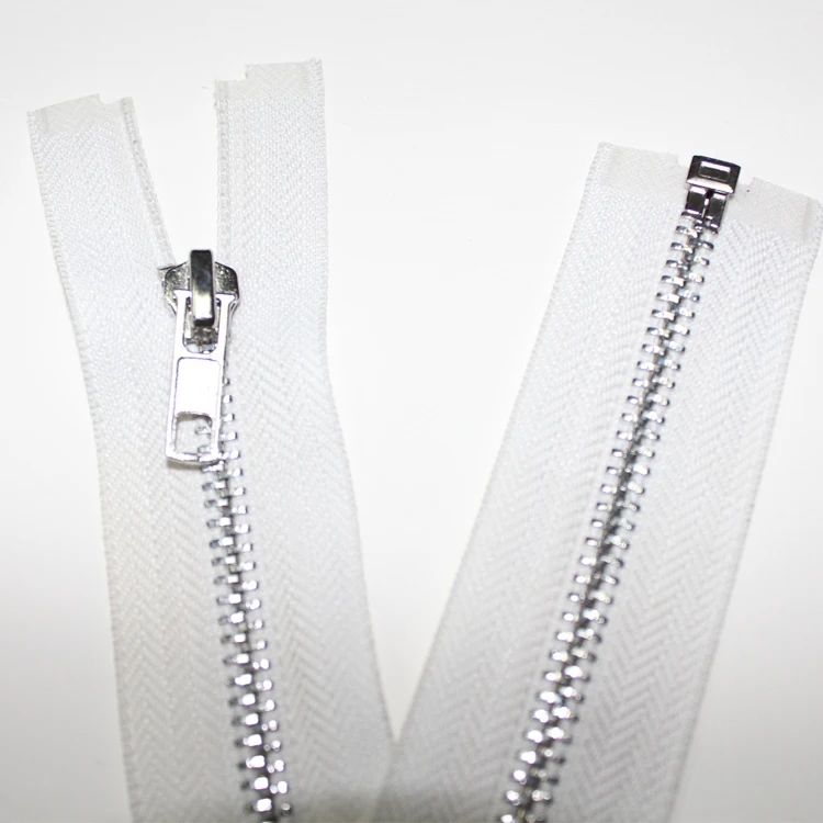 
Customized Metal Zipper #3 Silver Rose And Brass Copper Metal Teeth for Pants Leather Jacket Coat And Shoes 