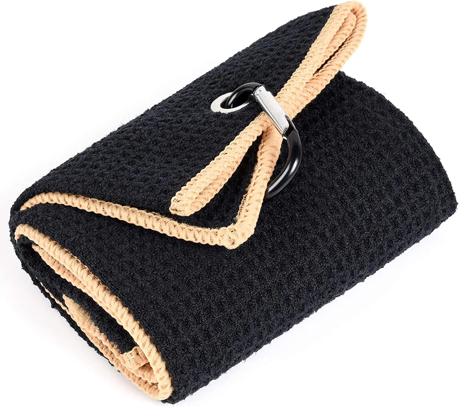 Wholesale Logo Printed Sublimation Golf Towel With Hook Microfiber Custom Waffle Golf Towel