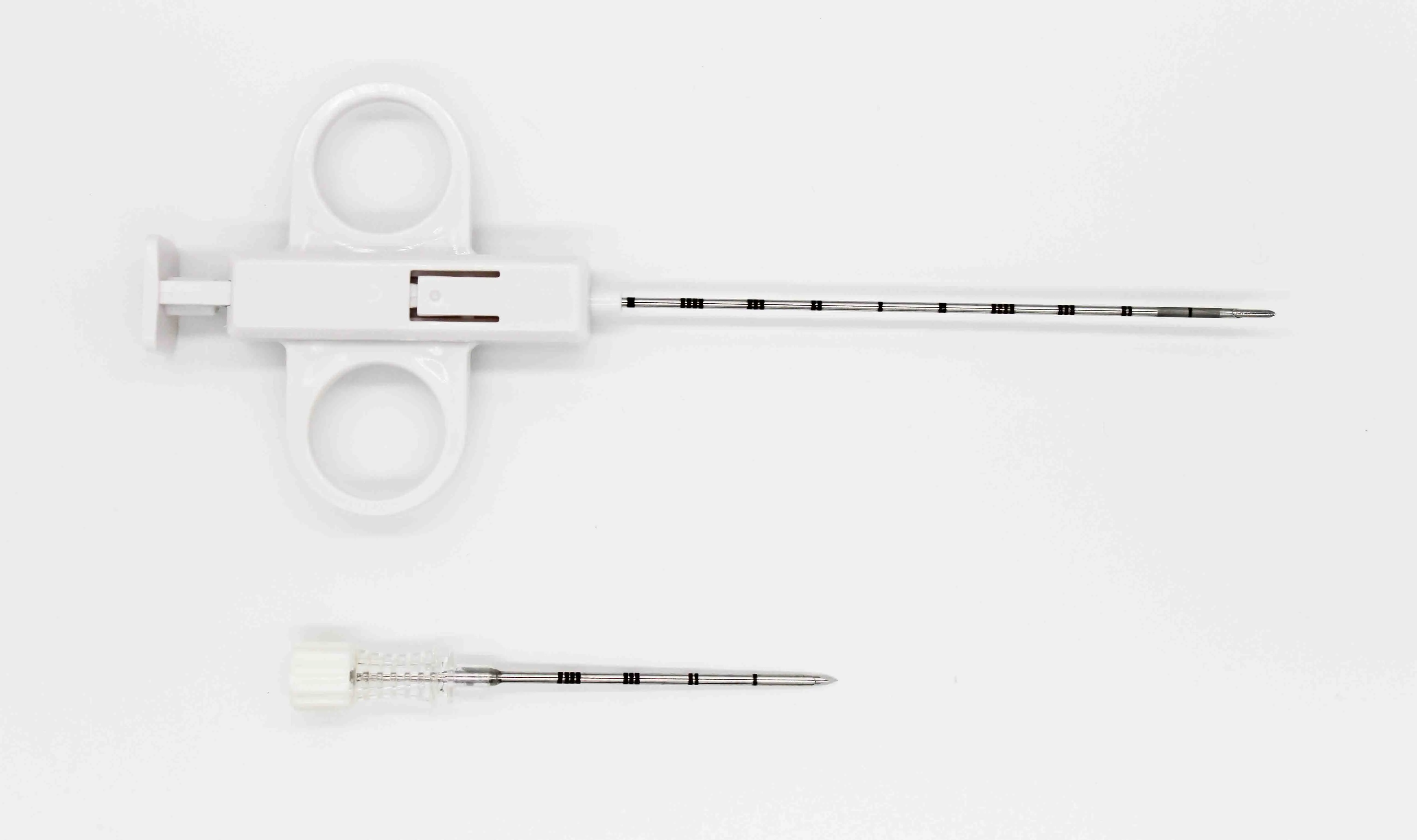 semi-automatic biopsy stylet with sheath