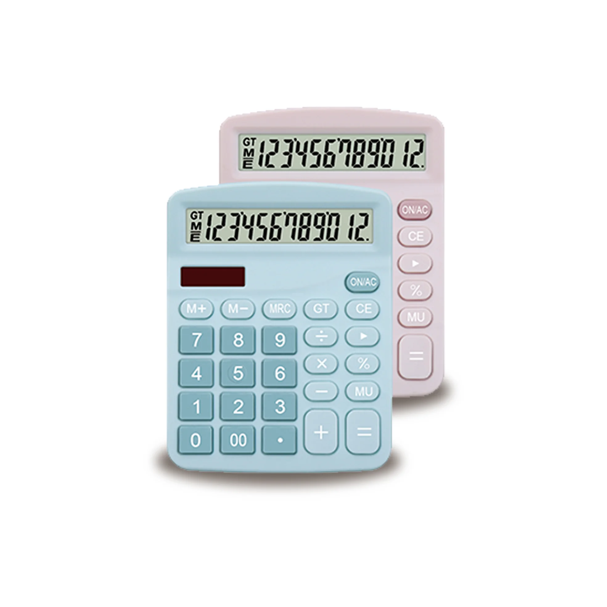 Macaron coloful Desktop calculator with tax rate 12 digit solar calculator Office calculator for financial accounting
