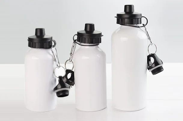 AccioSub Wholesale 600ml Insulated Outdoors Mugs Sport Bottle White Coated Metal Double Lids Aluminum Water Bottle Sublimation