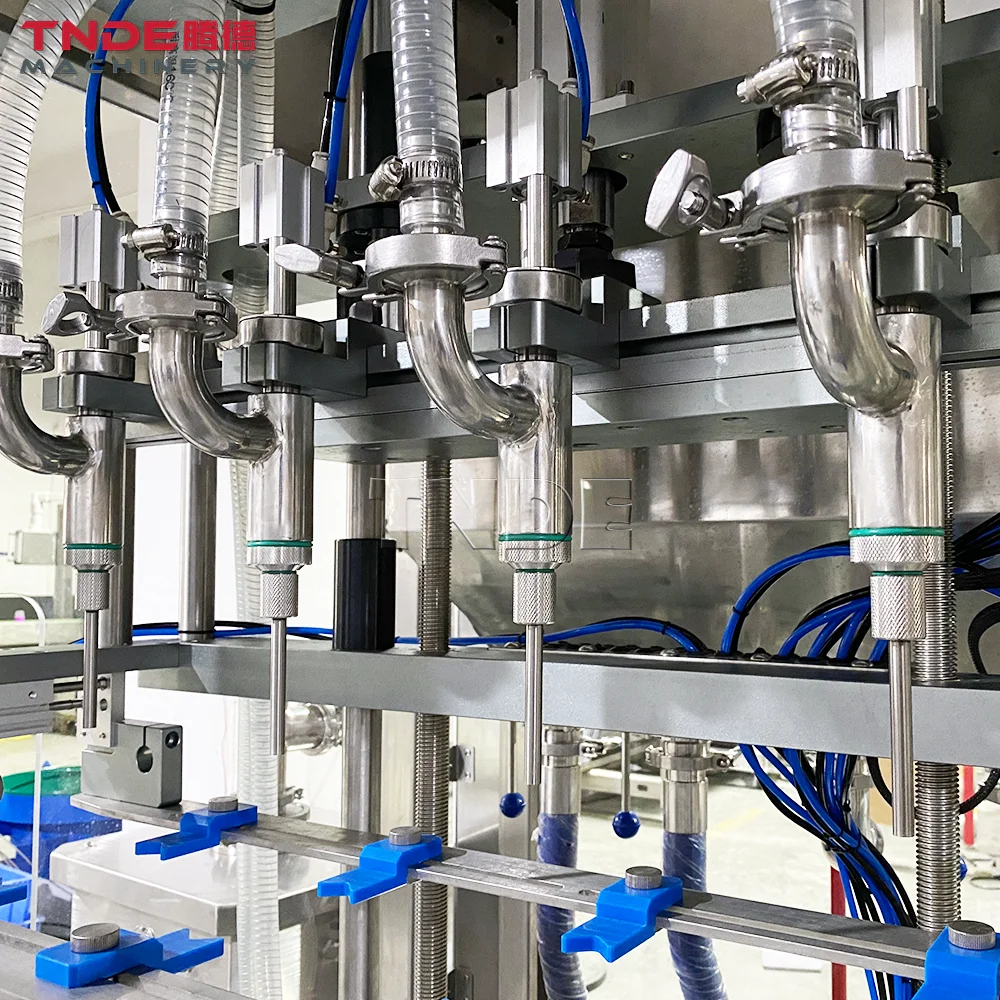 Automatic Four-head Glass Plastic Bottle Liquid Water Filling Machine Palm Fruit Oil Filling Capping Production Line