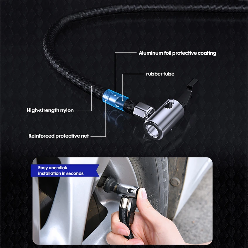 Портативный автомобильный воздушный насос CARSUN, компрессор постоянного тока 12 В, цифровой насос для шин 150 PSI, автомобильный насос для мотоцикла со светодиодной подсветкой, вакуумный автомобильный насос