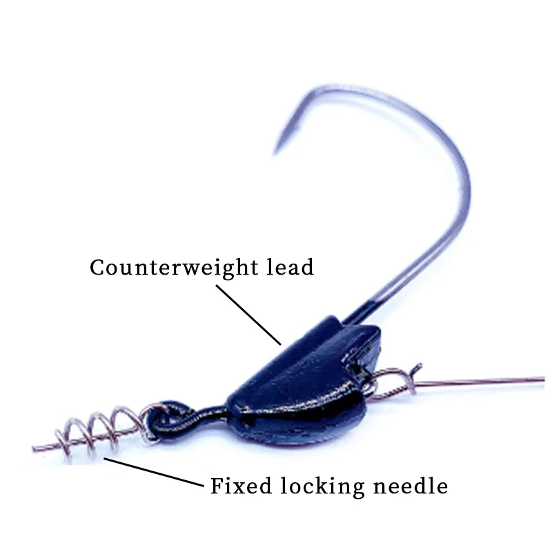 Rotating sequin fish hook with counterweight and plumb bob still attract more fish for a longer distance