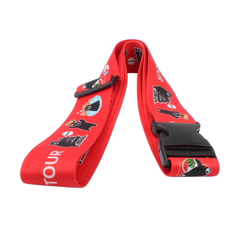 Private label Stylish Luggage Strap Polyester Sublimation Travel Belt Webbing Top Quality