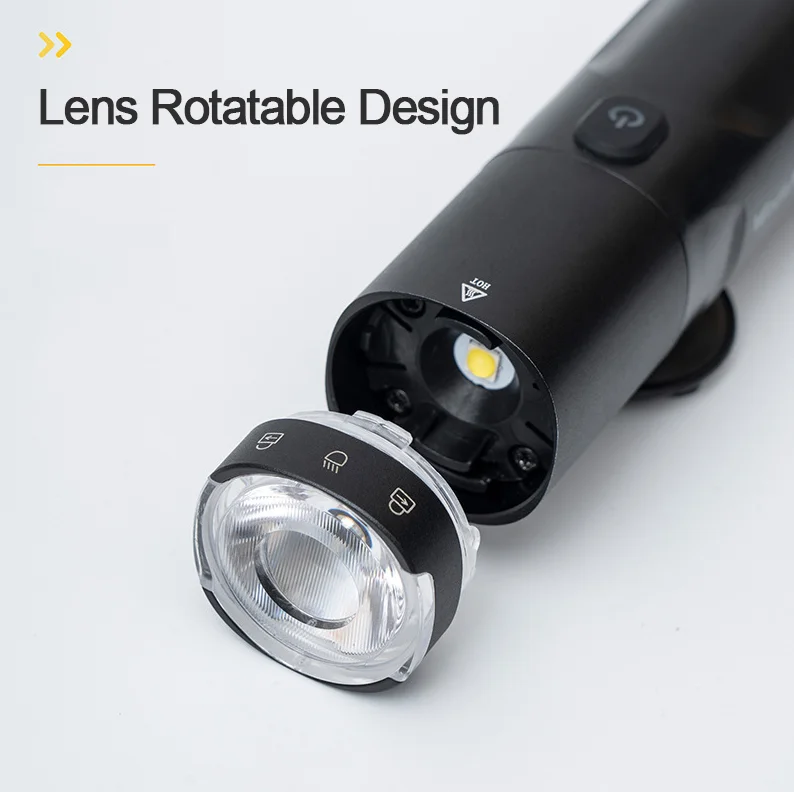 Профессиональный светодиодный велосипедный фонарь с защитой от головокружения, алюминиевый велосипедный передний фонарь с USB-зарядкой, IP66, водонепроницаемый с 6 режимами освещения