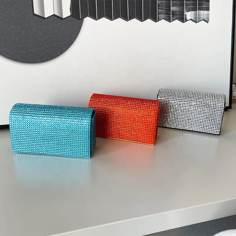 Luxury Rhinestone Evening Bag Purses for Women Chain Shoulder Ladies Sparkling Party Handbag Envelope Clutch Wedding Bag