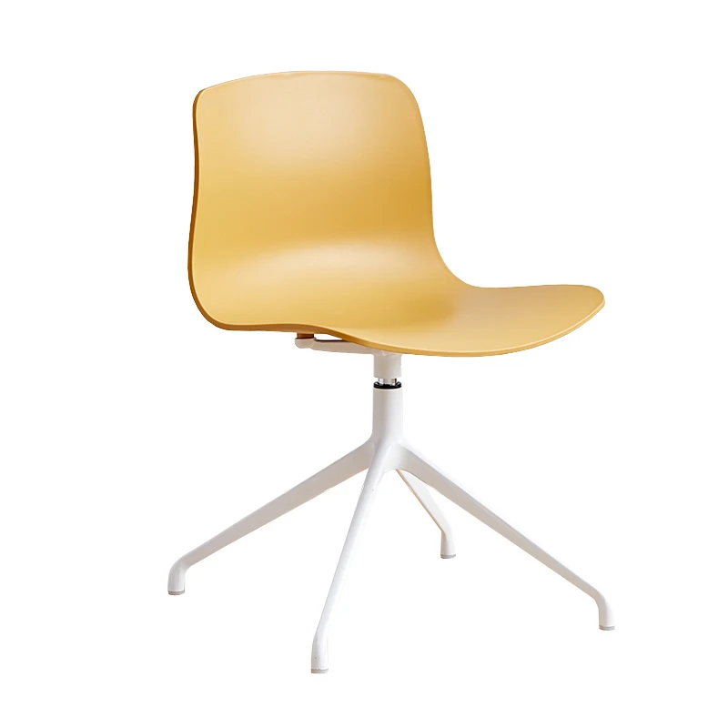 Современный простой металлический пластиковый стул вращающийся для переговоров из алюминиевого сплава гостиной столовой обеденного