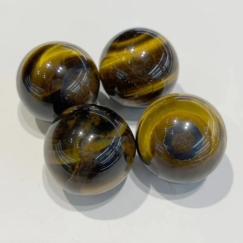 Bulk Wholesale Gemstone Ball Sphere Healing Crystals Stones Polished Tiger Eye Sphere For Decor