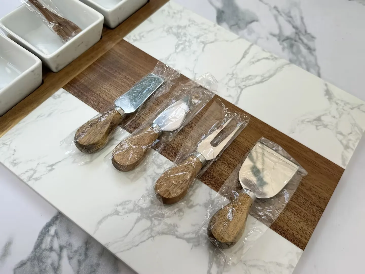 Factory wholesale Perfect Quality Premium Wood Chopping Board Cheese Board Set Kitchen Cutting Board