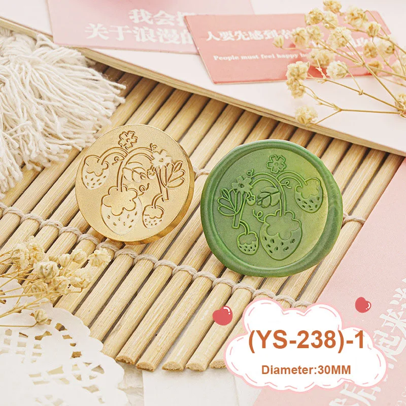 Hot Sells Strawberry Series Strawberry Necklace Strawberry Wreath Wax Seal Stamp Head