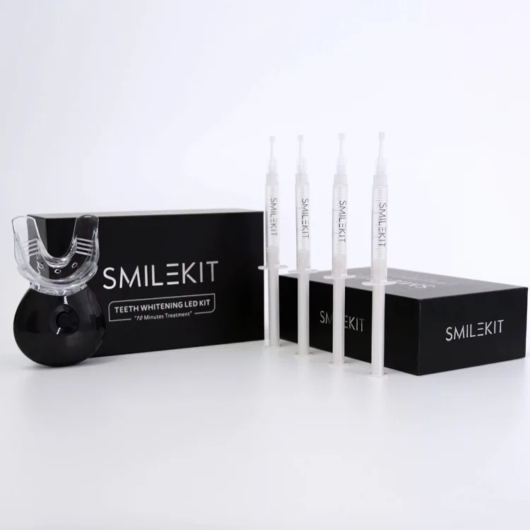 Luxury Boxed Tooth Bleaching Kit Home Set Wholesale Teeth Whitening Kits Private Logo WIth Gel Syringe