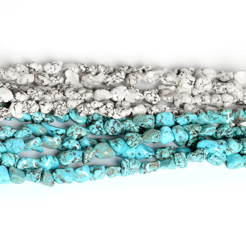 Loose Stone High Quality Beautiful DIY Natural Gemstone Natural Blue Turquoise Rough Stone wholesale for New Year jewelry