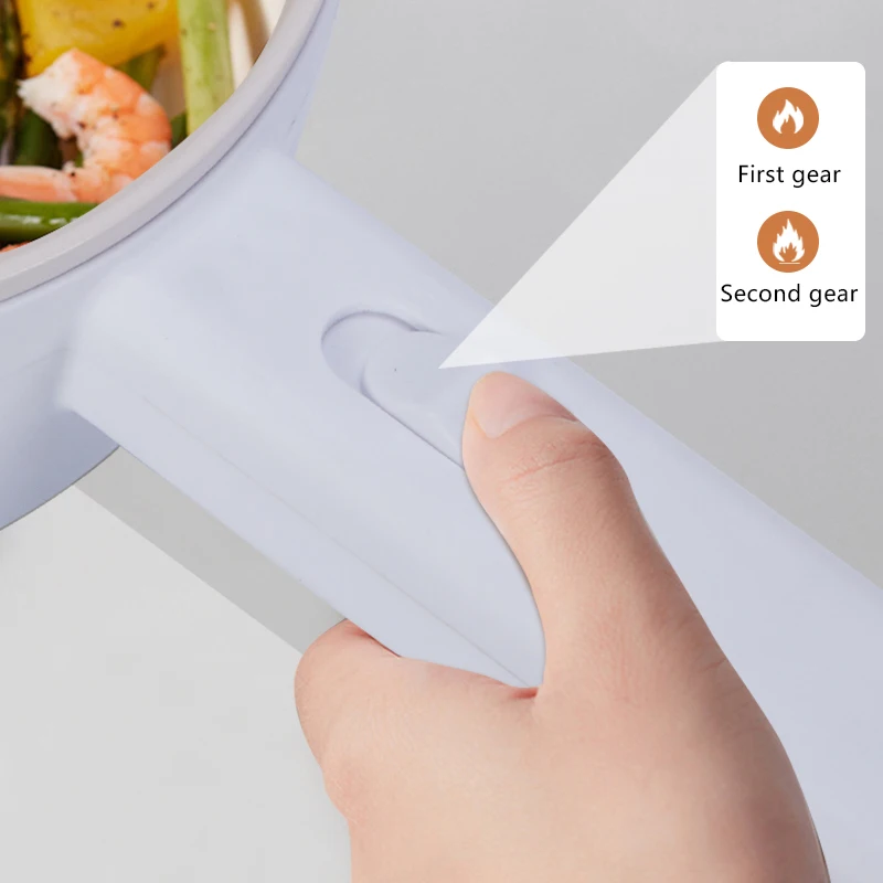 High Quality Mini White Multifunctional Frying Pan Home Style Dishes Non-stick Electric Cooking Pot With Steamer