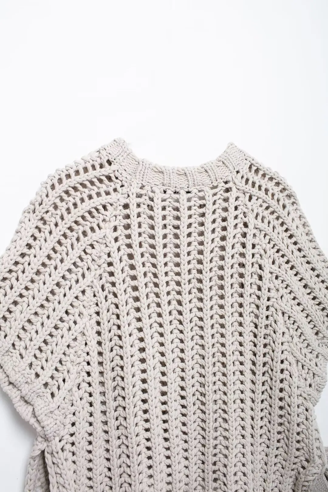 Pattern Summer Mesh Short Sleeve Openwork Knit for Women Casual Crew Neck Top Sweater Knitwear Manufacturer