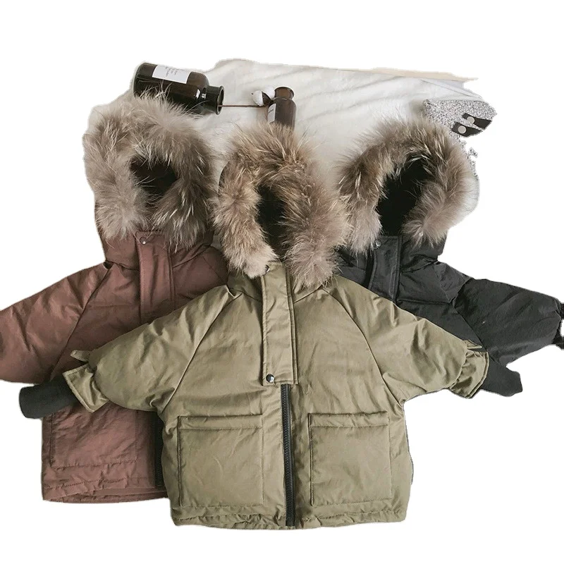 Clothing factories kids clothing children boys wear white goose down coat wadded jackets winter custom long coats for girls
