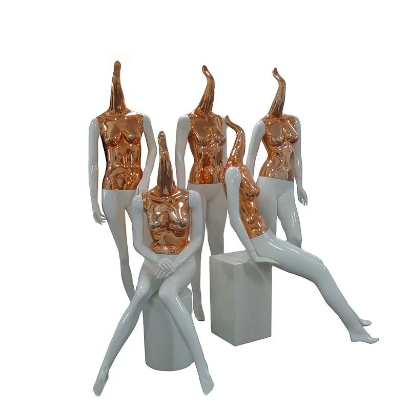 Model jewelry Headless Female Fiberglass Mannequins Makeup For Window Display Boutique Stand Sitting Woman Moder Props Factory