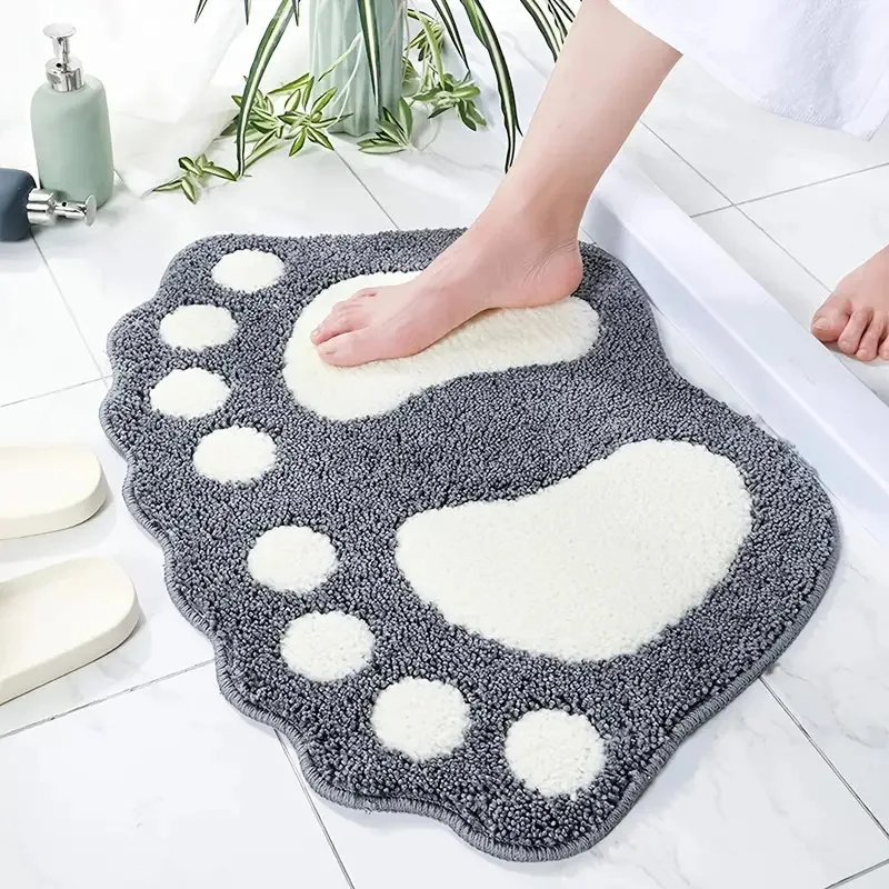 Customizable foot pattern household bathroom thickened doorstep floor tufted mat for home decor carpets and rugs