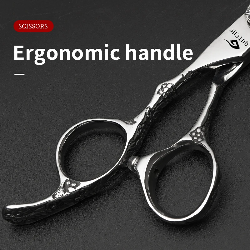 Left hand scissors hair professional Blue stone barber hair  cutting scissors 6.0 thinning scissors