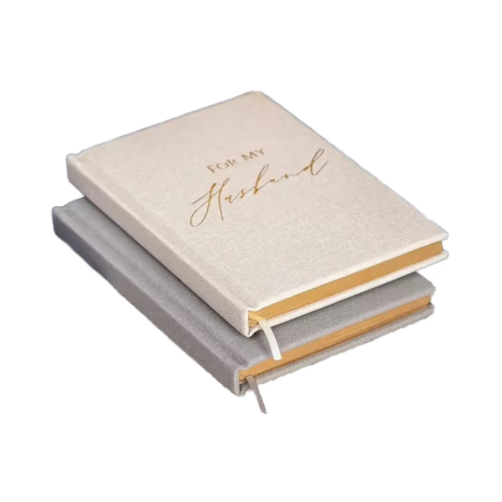 Custom Eco Notebooks A5 Gold Spine Side Cloth Journal Reusable Erasable Black Paper Planner Silk Fabric Linen Leather A4/A6