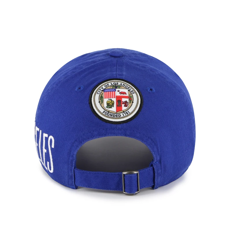 Hot sale metal buckle dad hat with woven patch baseball caps