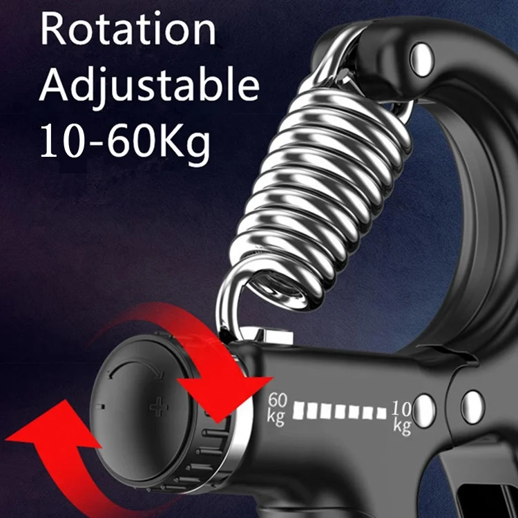  10-60Kg Countable Adjustable Heavy Gripper Fitness Hand Exerciser Grip Wrist Training Increase Strength 5pcs