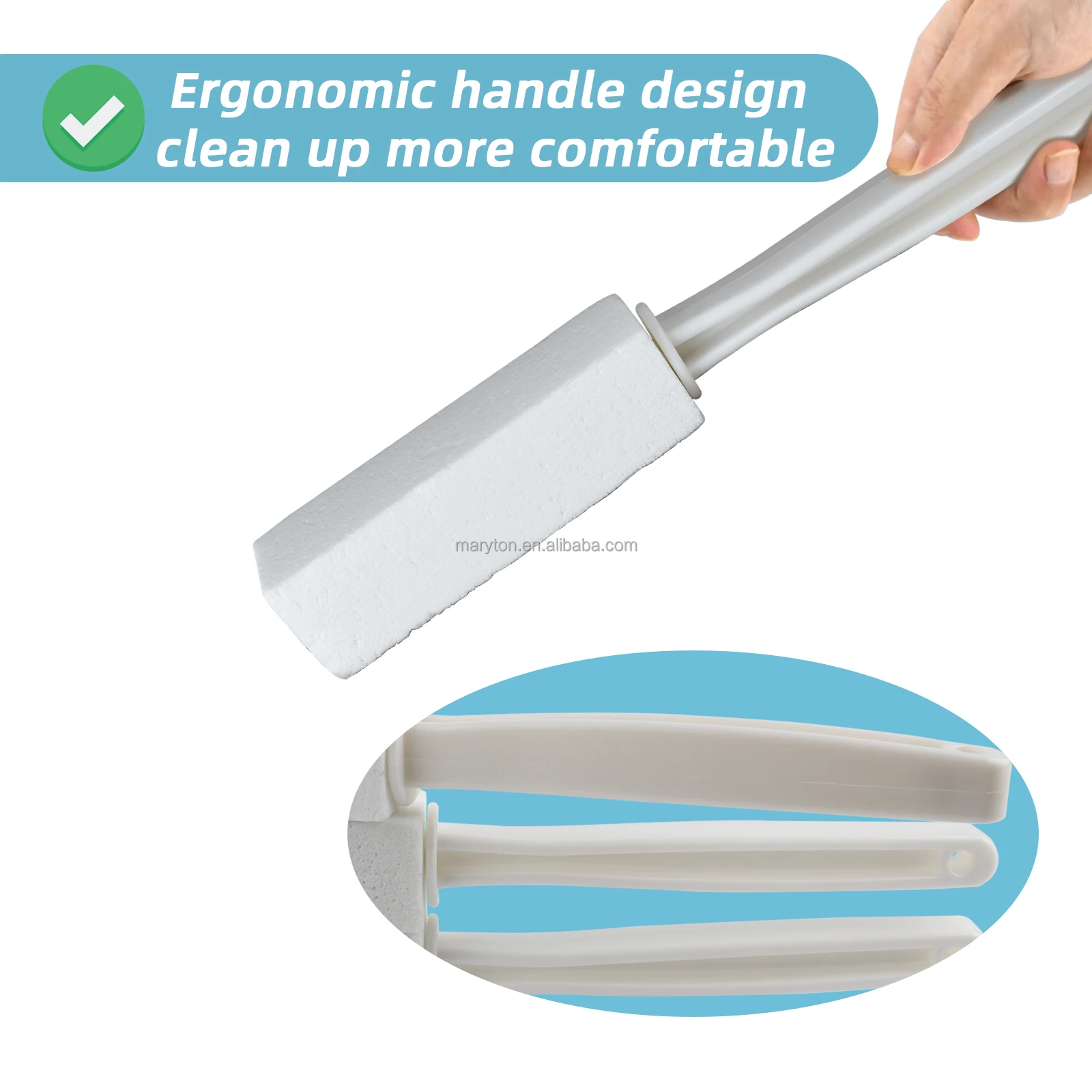 Environmentally Friendly Durable Practical Toilet Tile Toilet Cleaner Cleaning Tool Pumice Toilet Brush