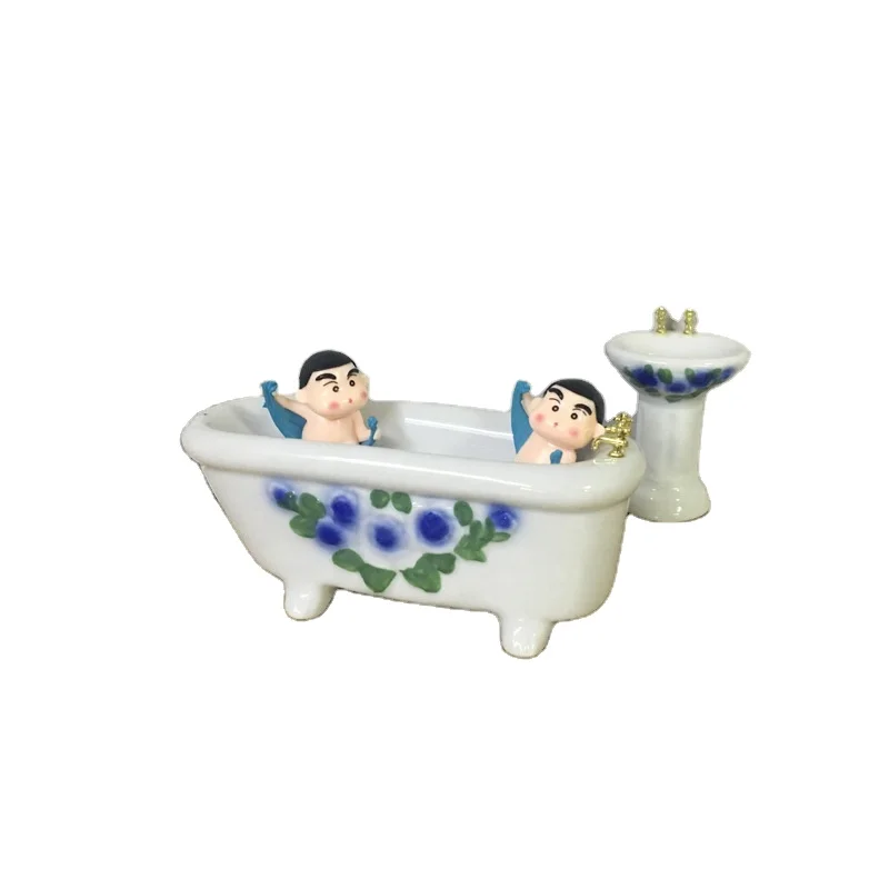 1:12 Dollhouse Mini Furniture Bathroom Set Miniature Model Simulation Clay Mini Food Play Doll Scene Shooting Accessories