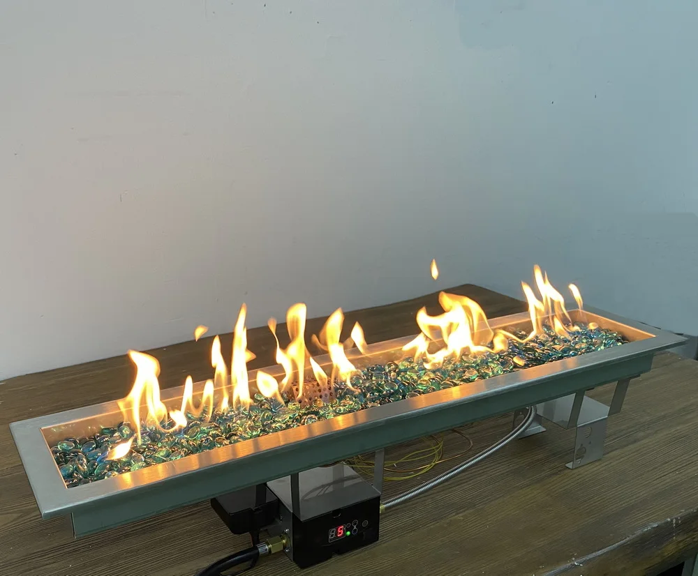 76cm linear outdoor remote control gas  firepit burner kits