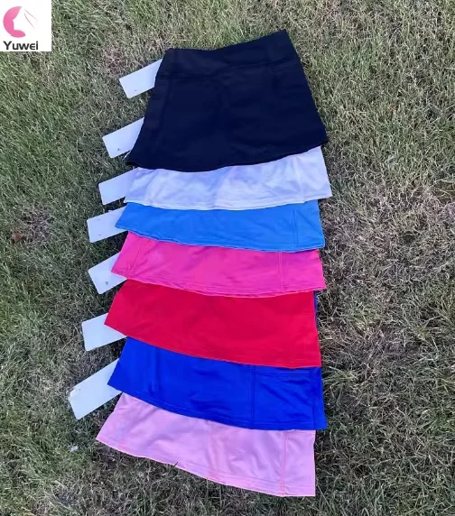 Golf 2 in 1 Flowy Running Yoga Shorts Women Gym Sport Kid Biker Shorts Tennis Skirt Summer Youth Girls Flowy Shorts