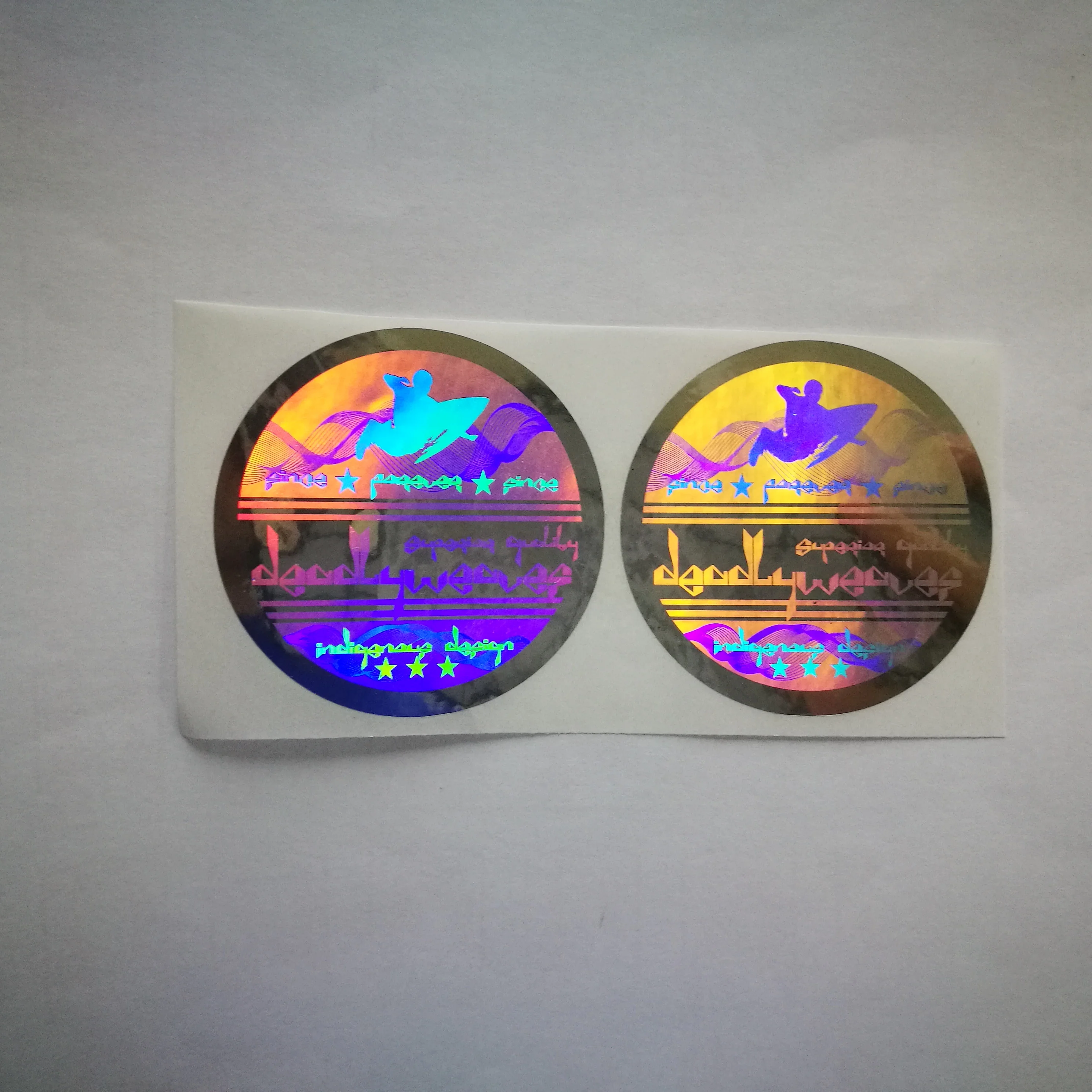 Custom design warranty seal 3D hologram label adhesive security sticker