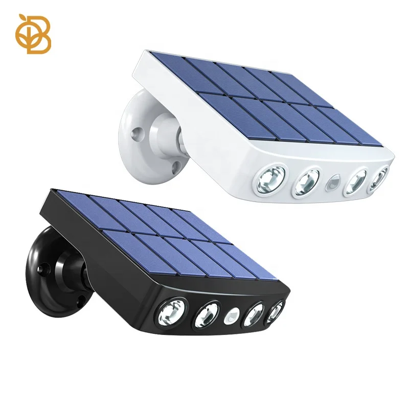 Factory Price Solar Powered Led Wall Light Outdoor Motion Sensor Waterproof Ip65 Lighting Garden Path Garage Yard Street Lamps