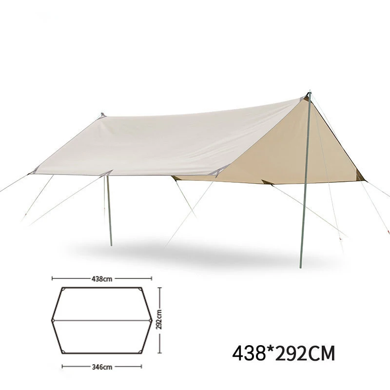 OEM Tente De Wholesale Double Layer Tarps Outdoor Camping BBQ Portable Tarp Awning Tent Waterproof Ultralight Sun Shelter