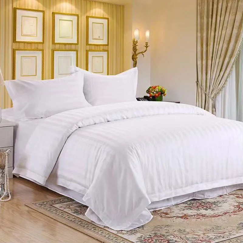 High quality 300tc 400tc queen size cotton hotel   bed linen set
