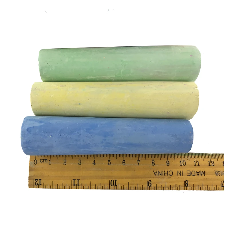 
2/3/4/5/6/8/10/12Pcs Per Box Big Piece Chal Custom Outdoor Washable Non-toxic Eco-friendly Dustless Sidewalk Chalk 