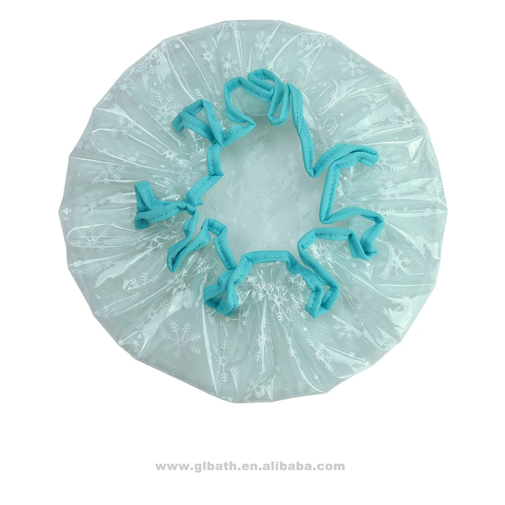 high quality shiny glitter shower cap