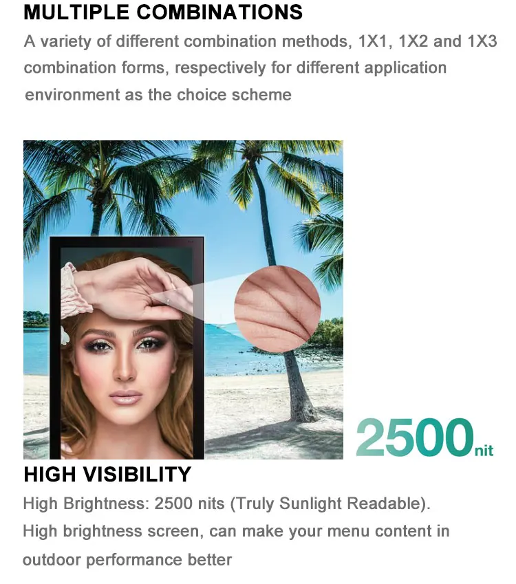 Samidisplay Outdoor Advertising Poster Restaurant Fast Food Lcd Display Digital Drive Thru Menu Board