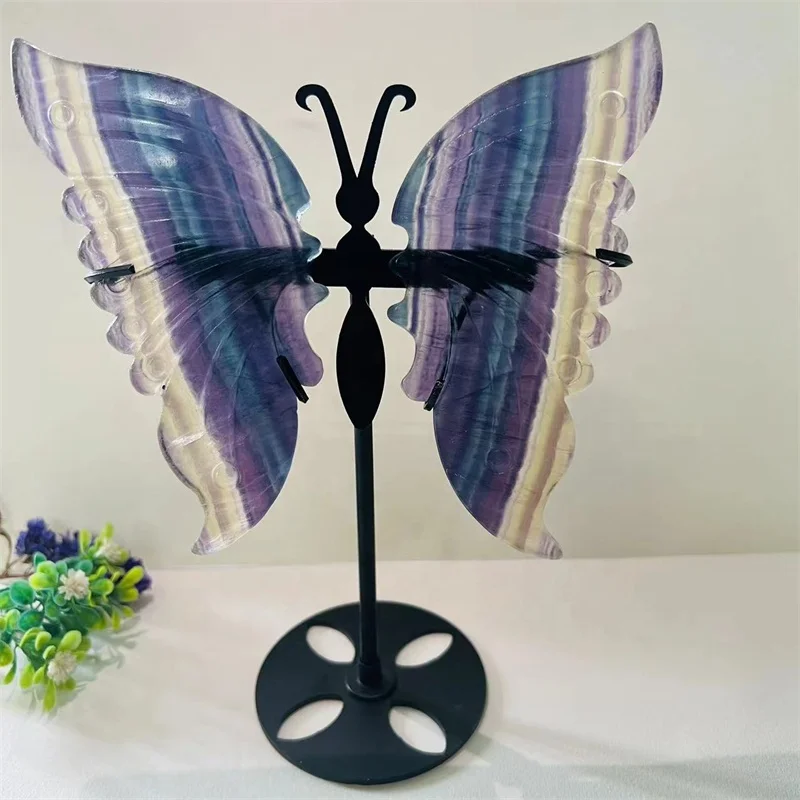 Wholesale High Quality natural gem stone fluorite butterfly wings