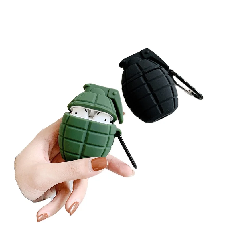 
Grenade shaped Case Compatible with Airpod 1/2, Cute Cartoon Fun Funny 3D Kids Teens Boys Airpod case cover 