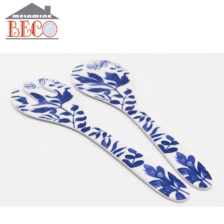 custom  melamine cheap plastic salad spoon and fork set price