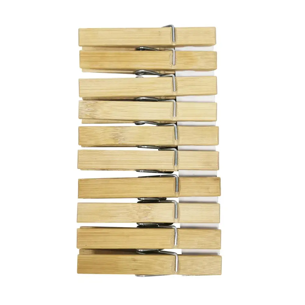 20pcs 8.2cm  eco-friendly nature wooden laundry heavy-duty  wooden clothespins decorative bamboo clothes peg clips clothspin