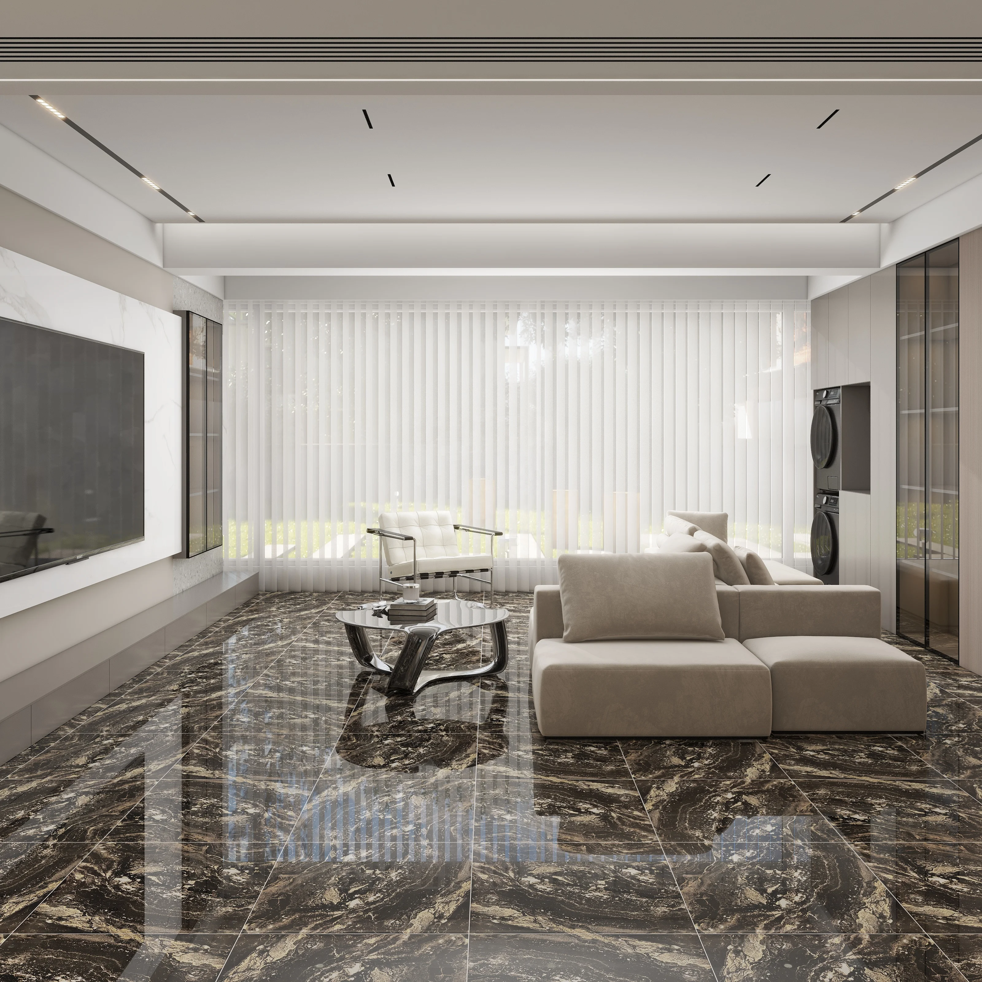 Foshan 60x60 супер польская коричневая Золотая мраморная керамическая Porcelanto напольная плитка от производителей